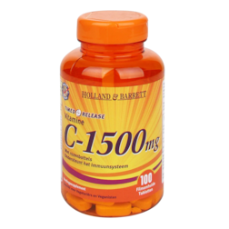 Holland & Barrett Timed Release Vitamin C With Wild Rose Hips 100 Caplets 1500mg