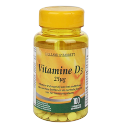 Holland & Barrett Vitamin D3 100 Tablets 25ug