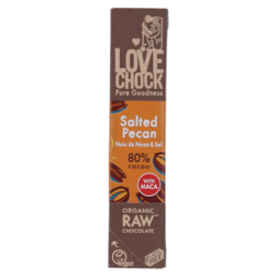 Lovechock Noix de Pécan et Sel 80% Cacao avec Maca - 40g