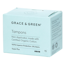 Grace & Green Tampons Super Plus (15 stuks)