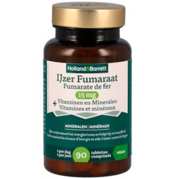 Holland & Barrett IJzer Fumaraat 20mg + Vitaminen En Mineralen - 90 tabletten