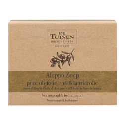 De Tuinen Aleppo Zeep pure olijfolie + 16% laurierolie - 150g