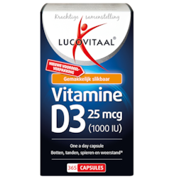 Lucovitaal Vitamine D3, 25mcg (365 Capsules)