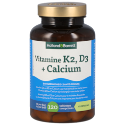 Holland & Barrett Vitamine K2, D3 + Calcium - 120 tabletten