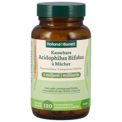 Holland & Barrett Kauwbare Acidophilus Bifidus 2mld Aardbei - 120 kauwtabletten