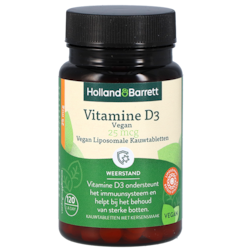 Holland & Barrett Vitamine D3 25mcg Vegan Liposomale Kauwtabletten (120 kauwtabletten)