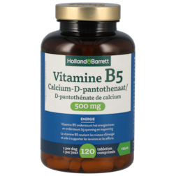 Holland & Barrett Vitamine B5 Calcium-D-Pantothenaat 500mg - 120 tabletten