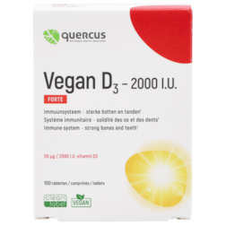 Quercus Vegan D3 - 2000 I.U. (100 tabletten)