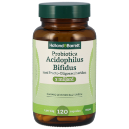 Holland & Barrett Probiotica Acidophilus Bifidus met Fructo-Oligosacchariden 3mld - 120 Capsules
