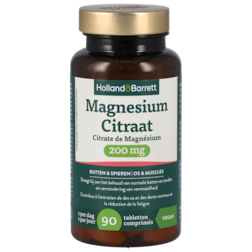 Holland & Barrett Magnesium Citraat 200 mg - 90 tabletten