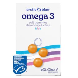 2e product 50% korting | Arctic Blue Omega 3 Soft Gummies Kids – 30 gummies