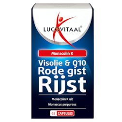 Lucovitaal Rode Gist Rijst, Visolie & Co-enzym Q10 - 63 Capsules