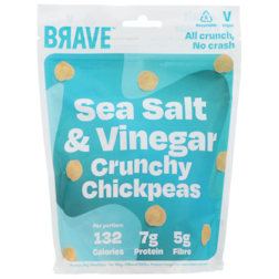 2e product 50% korting | BRAVE Crunchy Chickpeas Salt & Vinegar - 115g