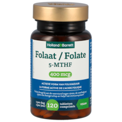 Holland & Barrett Folaat 5-MTHF 400mcg - 120 tabletten