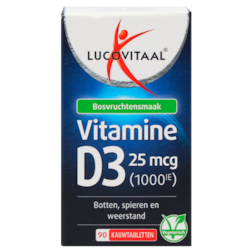 1+1 gratis | Lucovitaal Vitamine D3 25 mcg - 90 kauwtabletten