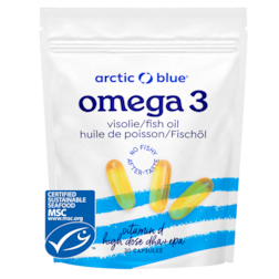 Arctic Blue Oméga 3 Huile de Poisson DHA/EPA + Vitamine D - 30 capsules