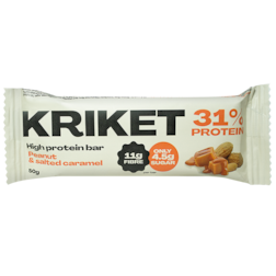 KRIKET Barre Protéinée Cacahuètes et Caramel Salé - 50g