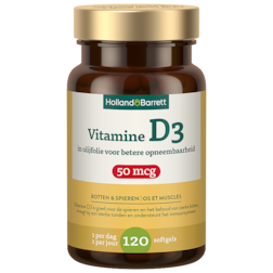 Holland & Barrett Vitamine D3 In Olijfolie 50mcg - 120 softgels