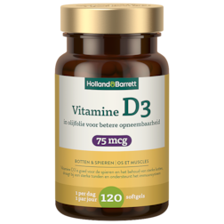 1+1 gratis | Holland & Barrett Vitamine D3 In Olijfolie 75mcg - 120 softgels