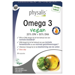 2e product 50% korting | Physalis Vegan Omega 3 met EPA en DHA - 30 capsules