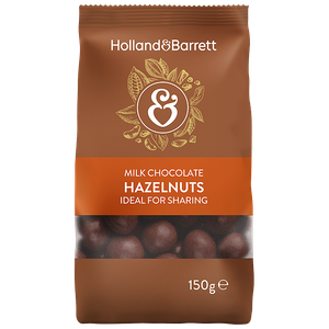 Hazelnoten in melkchocolade