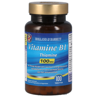 Holland & Barrett Vitamine B1, 100mg (100 Tabletten)