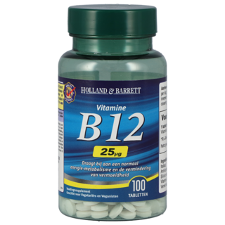 Holland & Barrett Vitamine B12 methylcobalamine 25 mcg - 100 Tabletten