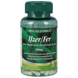 Holland & Barrett IJzer, 20mg (90 Capsules)