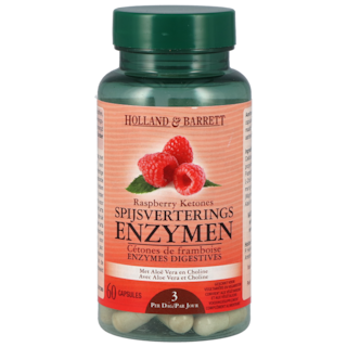 Holland & Barrett Raspberry Ketones Spijsverterings Enzymen (60 Capsules)