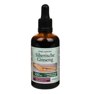 Herbal Authority Siberische Ginseng 500mg - 60 ml