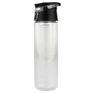 Bouteille avec infuseur de fruits frais noire