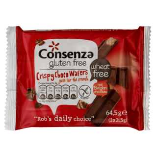 Consenza Gaufres Crispy Choco Wafers sans gluten