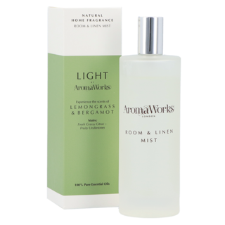 AromaWorks Light Range Room Mist Lemongrass & Bergamot - 100ml
