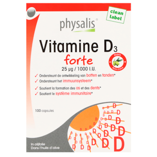 Physalis Vitamine D3 Forte, 25mcg (100 Capsules)
