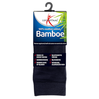 Lucovitaal Bamboe Sokken Blauw 43-46