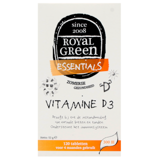 Royal Green Vitamine D3, 7.5 mcg (120 Tabletten)