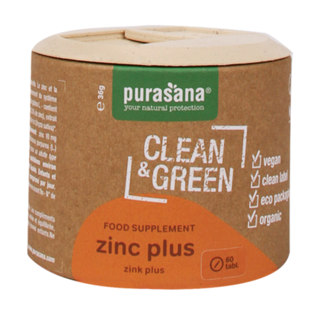 Purasana Clean & Green Zink Plus Bio (60 Tabletten)