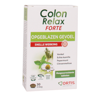 Ortis Colon Relax Opgeblazen Gevoel (30 Tabletten)