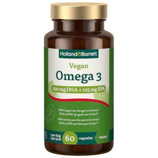 Holland & Barrett Vegan Omega-3 met DHA en EPA (60 capsules)