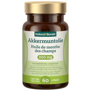 Holland & Barrett Pepermuntolie 200mg - 60 Capsules