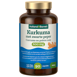 Holland & Barrett Kurkuma met zwarte peper 600mg - 90 capsules