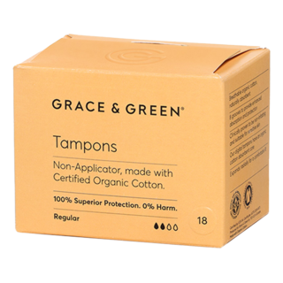 Grace & Green Tampons Regular (18 stuks)