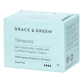 Grace & Green Tampons Super Plus (15 stuks)
