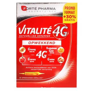 Forte Pharma Vitalite 4G Opwekkend (30 Ampullen)