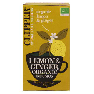Clipper Infusion biologique de citron et de gingembre (20 sachets)