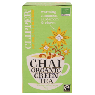Clipper Thé vert biologique Chai (20 sachets)