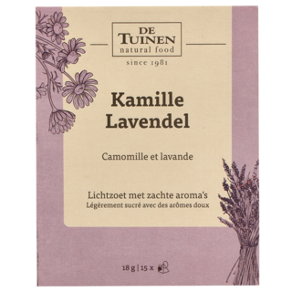 De Tuinen Thé Camomille et Lavande - 15 sachets