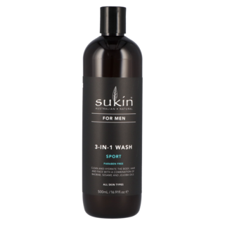 Sukin For Men 3-in-1 Wash Sport - 500ml