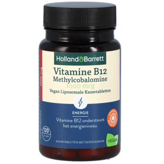 Holland & Barrett Vitamine B12 Vegan Liposomale Kauwtabletten (120 kauwtabletten)