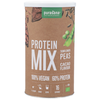 Purasana Vegan Sunflower & Peas Protein Mix Cacao - 400 gr